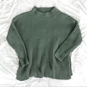 AERIE | oversized mock neck chenille sweater XS